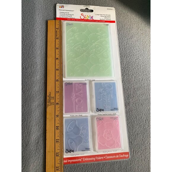 Sizzix Wedding Set #2 Textured Impressions Embossing Folders - Picture 6 of 8